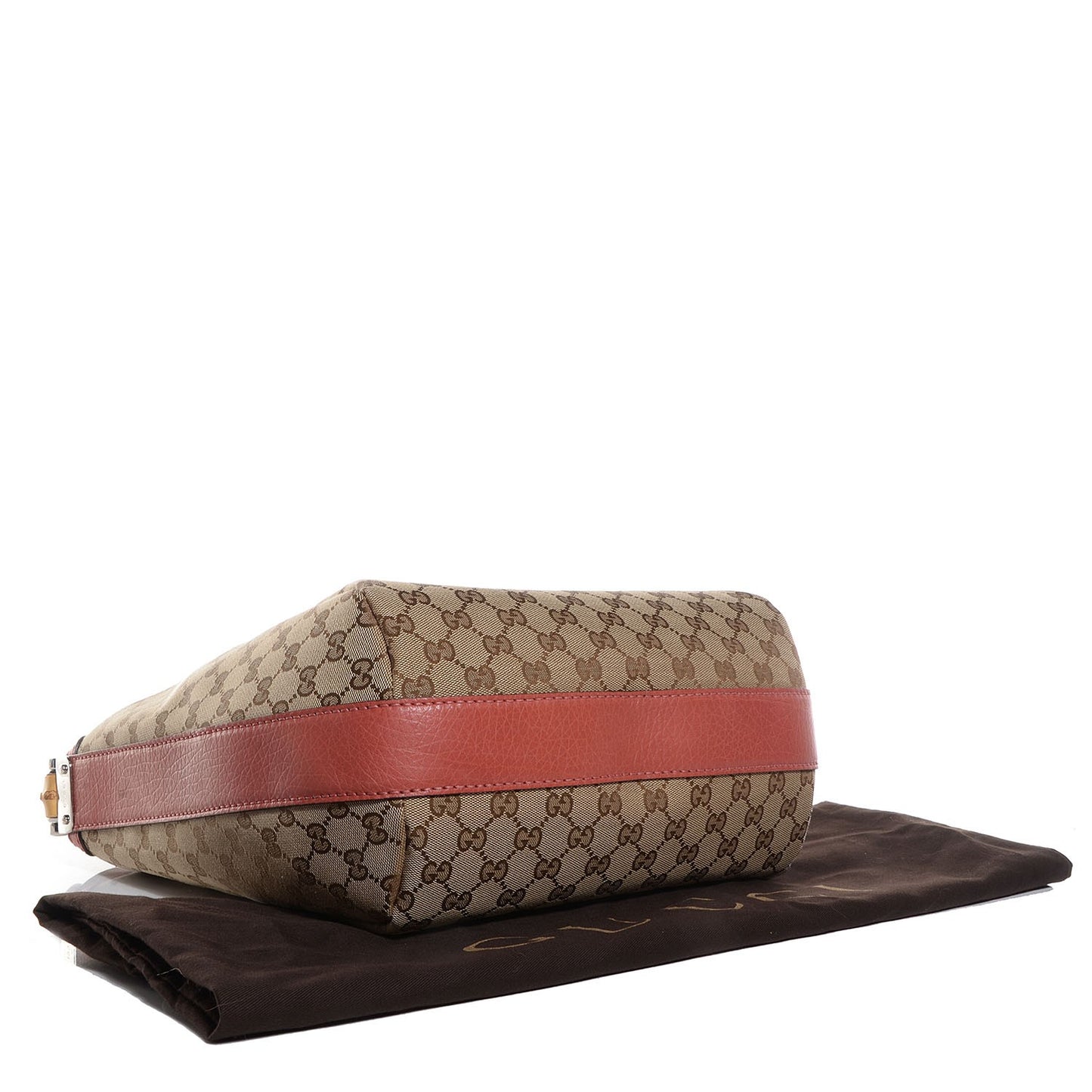 Monogram Bamboo Bar Medium Hobo Coral