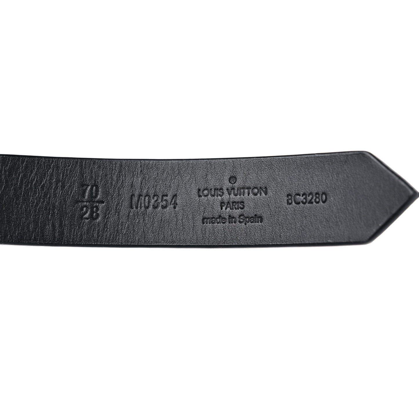 Calfskin Crystal Flower 20MM LV Initiales Belt 70 28 Black