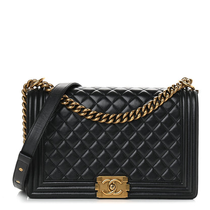 Chanel Lambskin Quilted New Medium Boy Flap Black 1 of 8