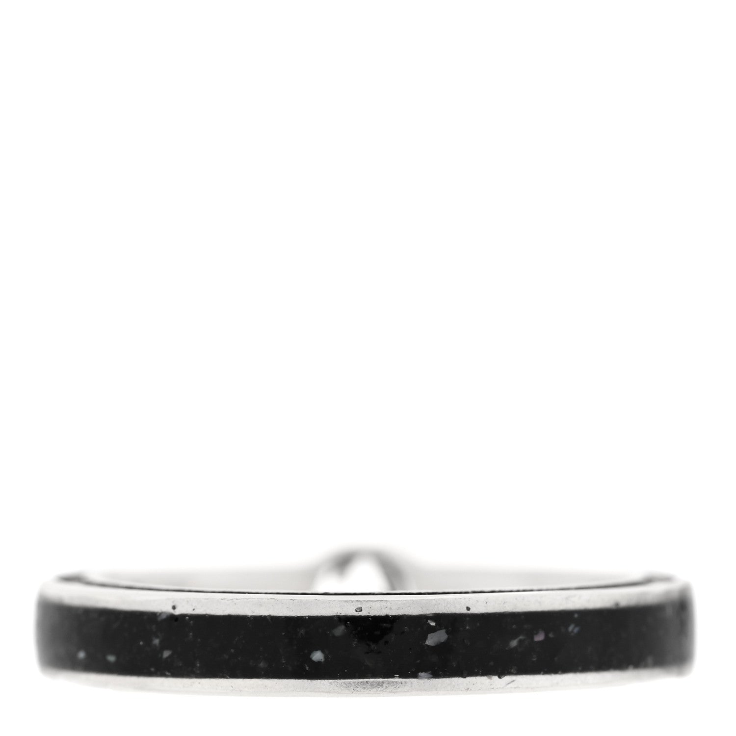 Gucci Sterling Silver Enamel Interlocking G Band Ring 58 8.25 3 of 4