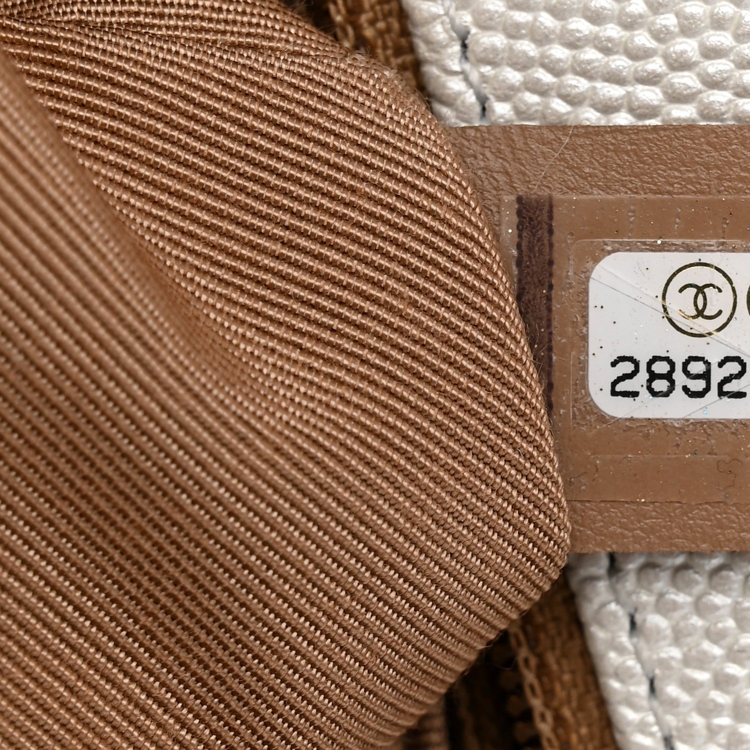 Chanel Iridescent Caviar Chevron Quilted Mini Coco Handle Flap White 7 of 12