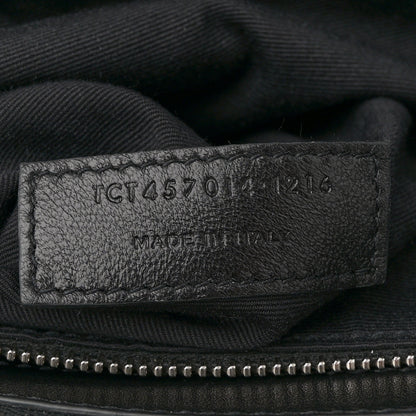 Saint Laurent Calfskin Y Quilted Monogram Large Loulou Chain Satchel Black 7 of 11