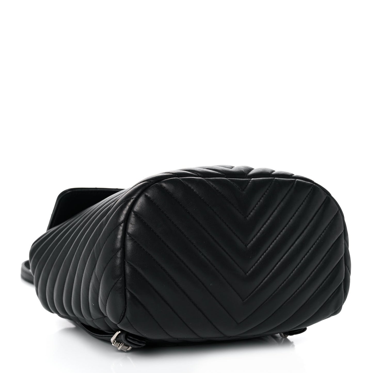 Calfskin Chevron Quilted Small Urban Spirit Backpack Black