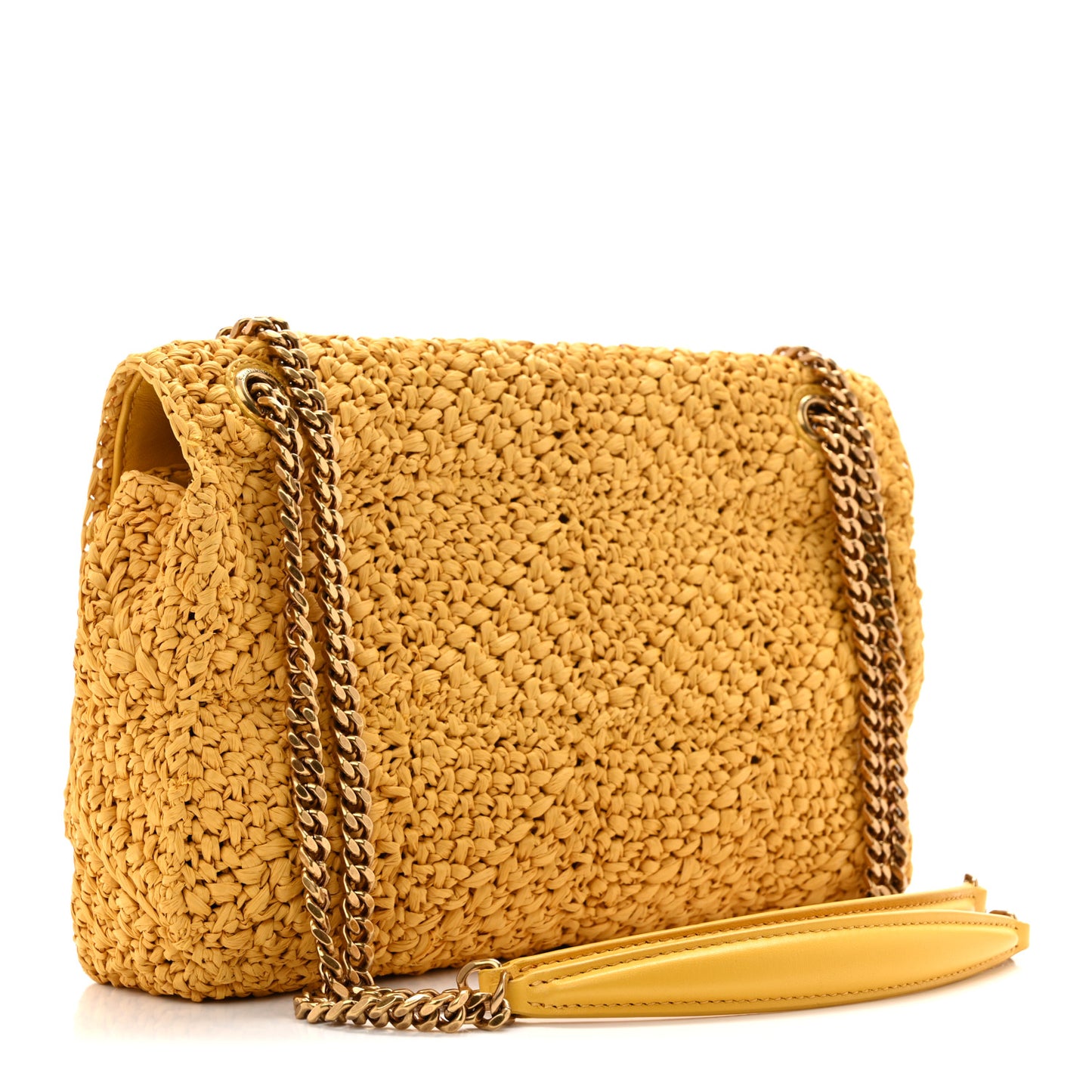 Raffia Monogram Medium Jamie Wheat