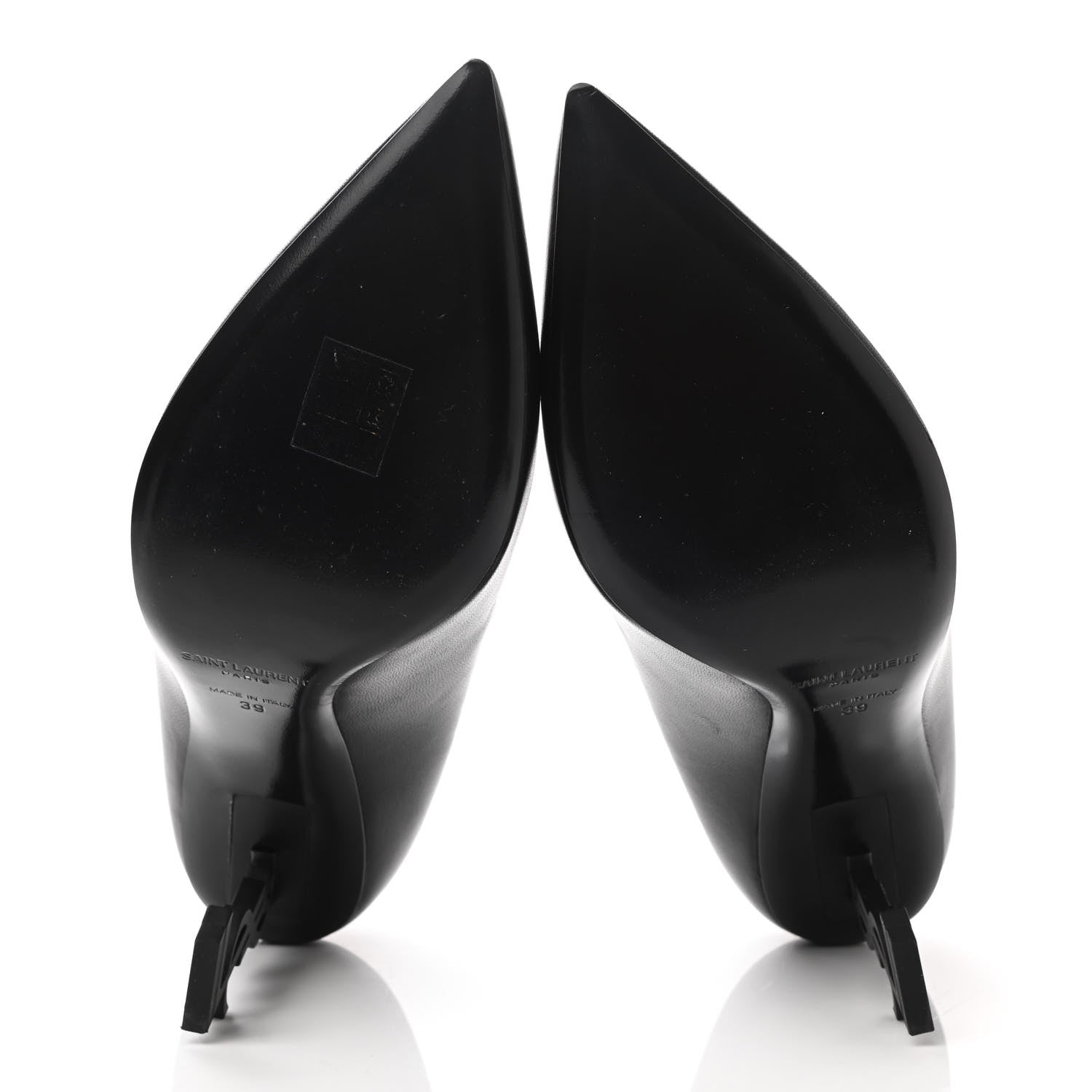 Saint Laurent Calfskin Opyum 85 Pumps 39 Black 5 of 10