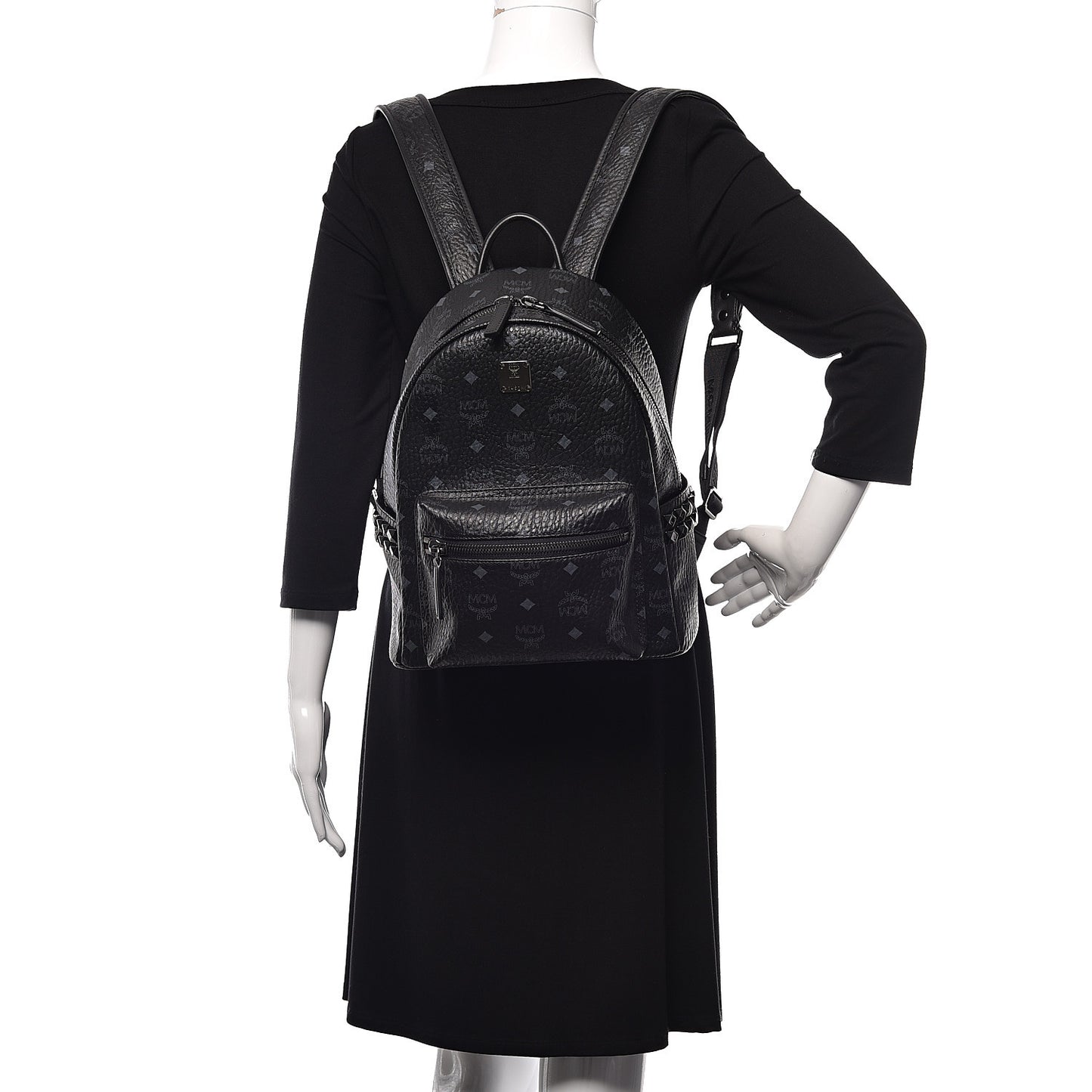 Visetos Small Side Stud Stark Backpack Black
