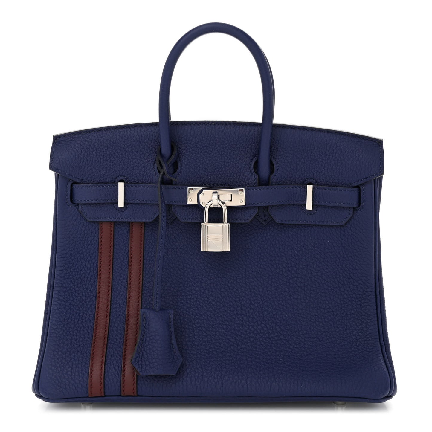 Togo Swift Officier Birkin 25 Bleu Encre Bordeaux