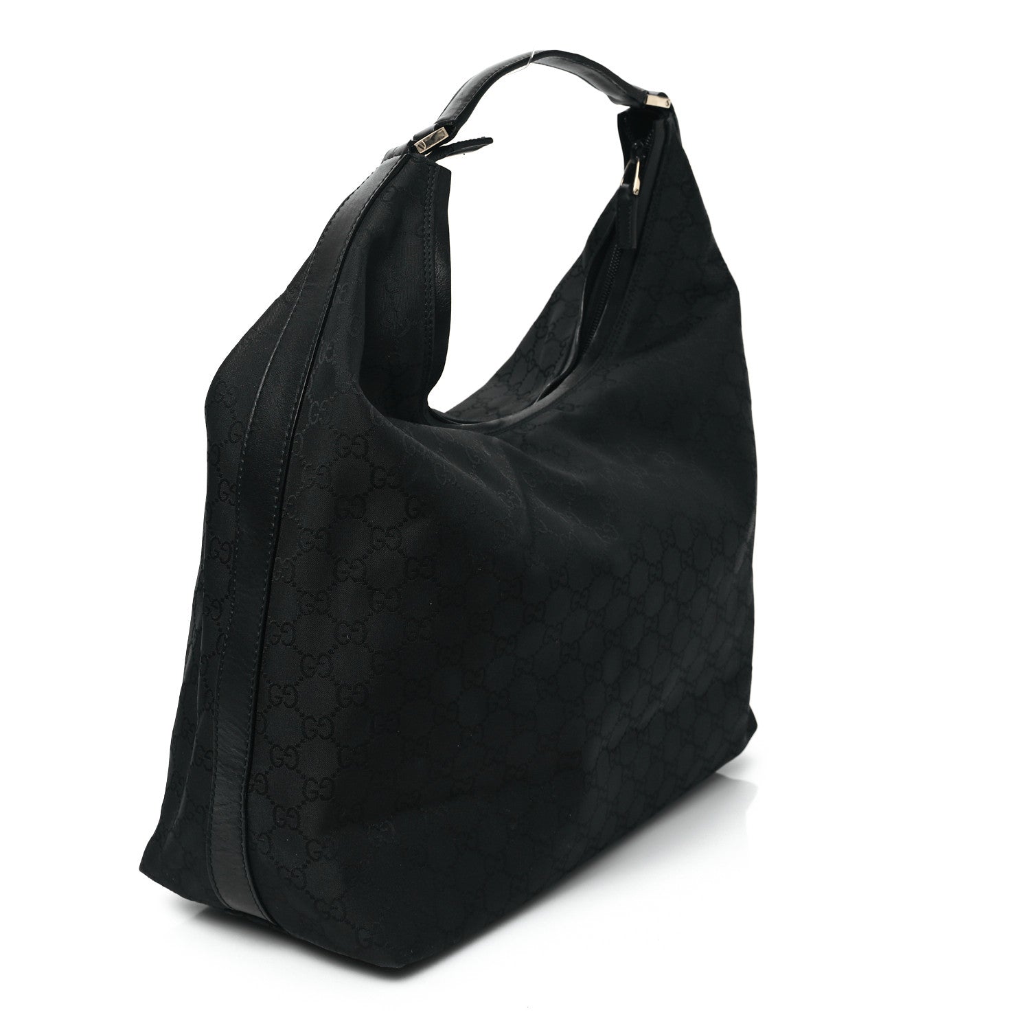 Gucci Nylon Monogram Large Hobo Black 3 of 17