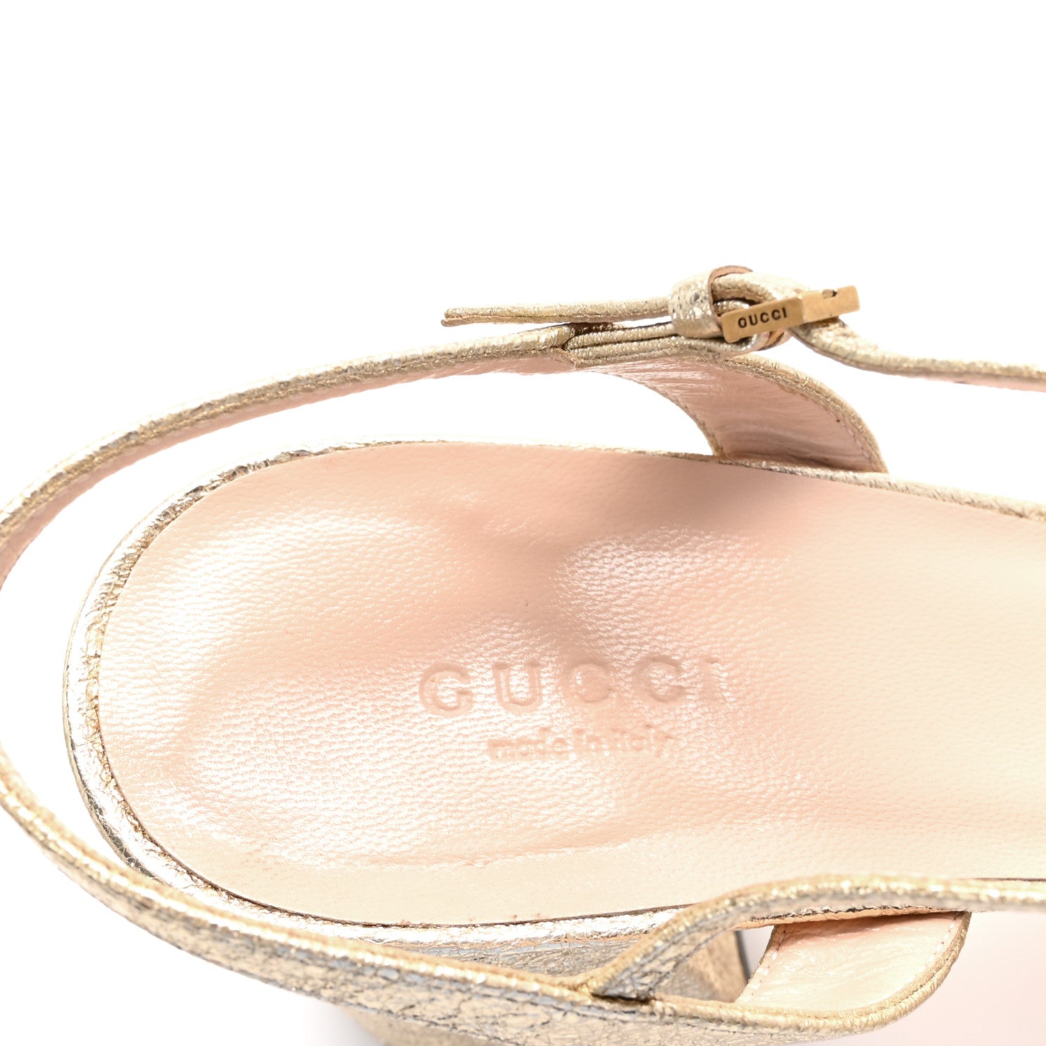 Gucci Galassia GG Marmont Ankle Wrap 75mm Sandals 40 Platino 8 of 9