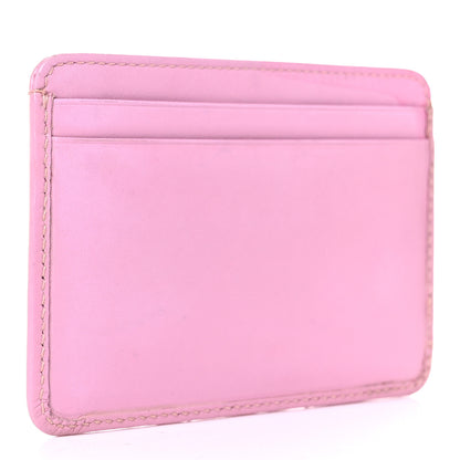 Chanel Calfskin Quilted Cambon Card Holder Pink Black 3 of 16