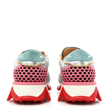 Christian Louboutin Suede Calfskin Mesh Loubishark Sneakers 40 Version Multicolor 4 of 10