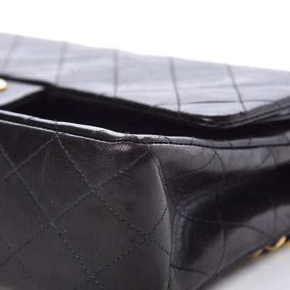 Chanel Lambskin Quilted Medium Double Flap Black 14 of 15