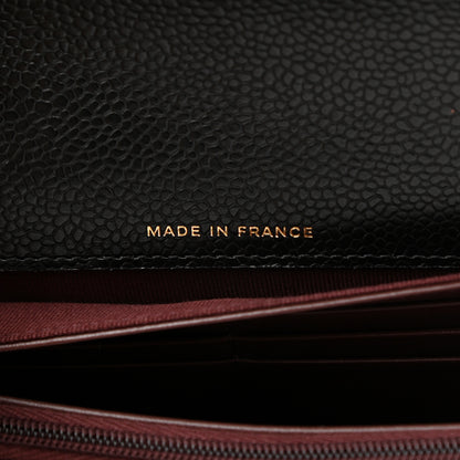 Chanel Caviar Quilted Large Gusset Flap Wallet Black 7 of 9
