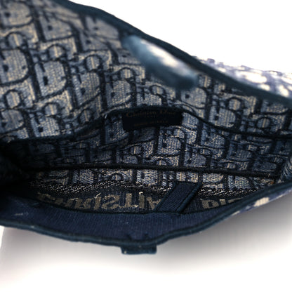 Christian Dior Oblique Slim Saddle Pouch Blue 5 of 11