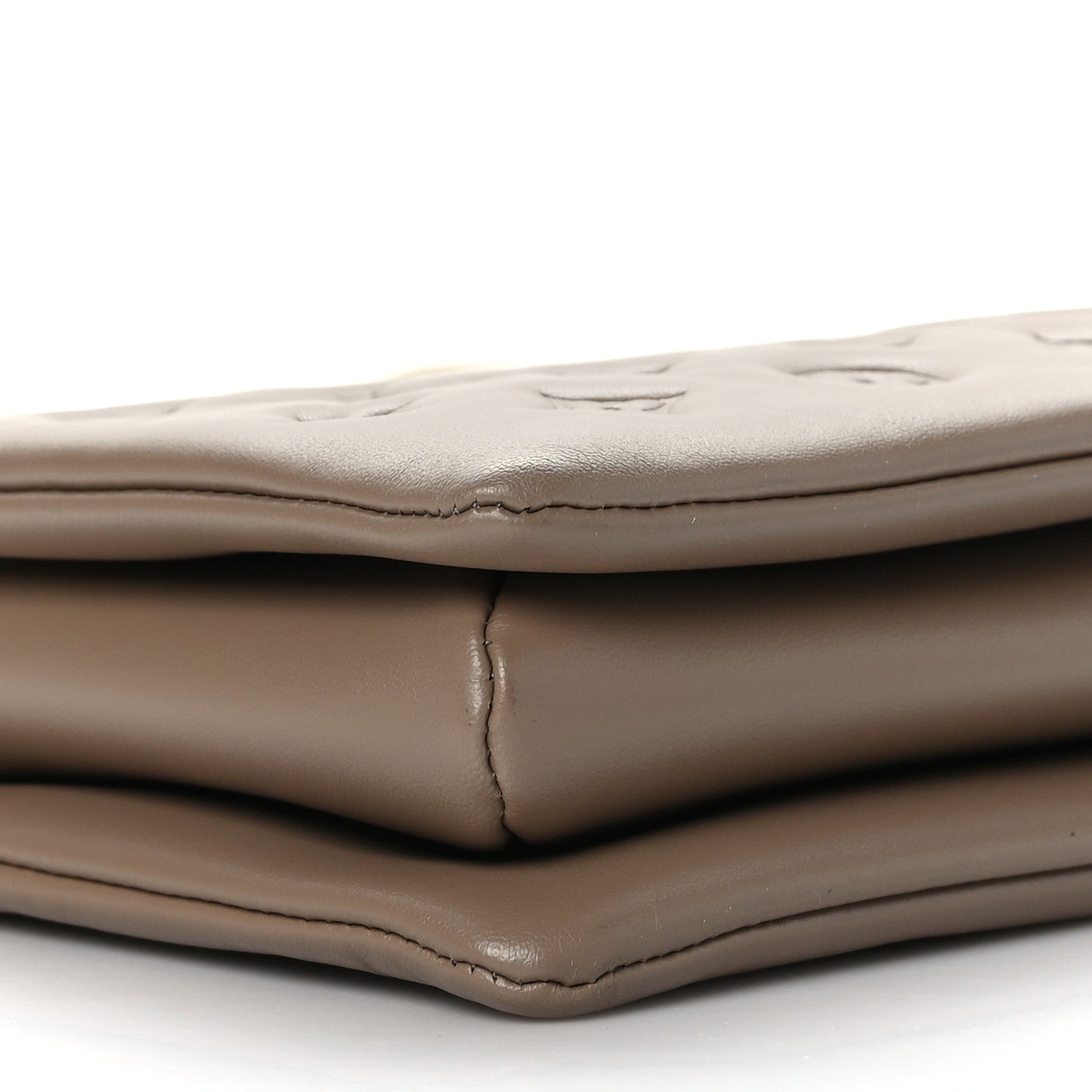 Louis Vuitton Lambskin Embossed Monogram Coussin PM Taupe 7 of 8