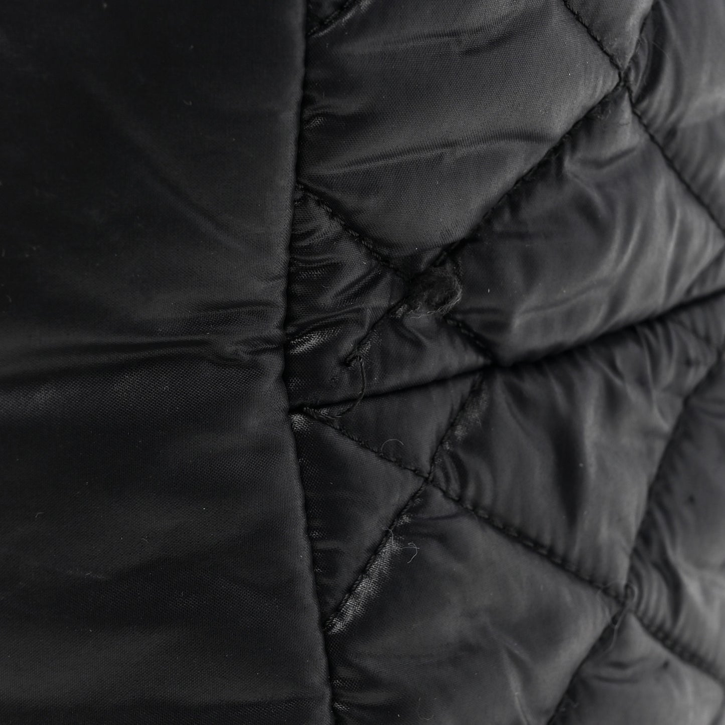 Nylon Quilted Large Coco Cocoon Tote Black