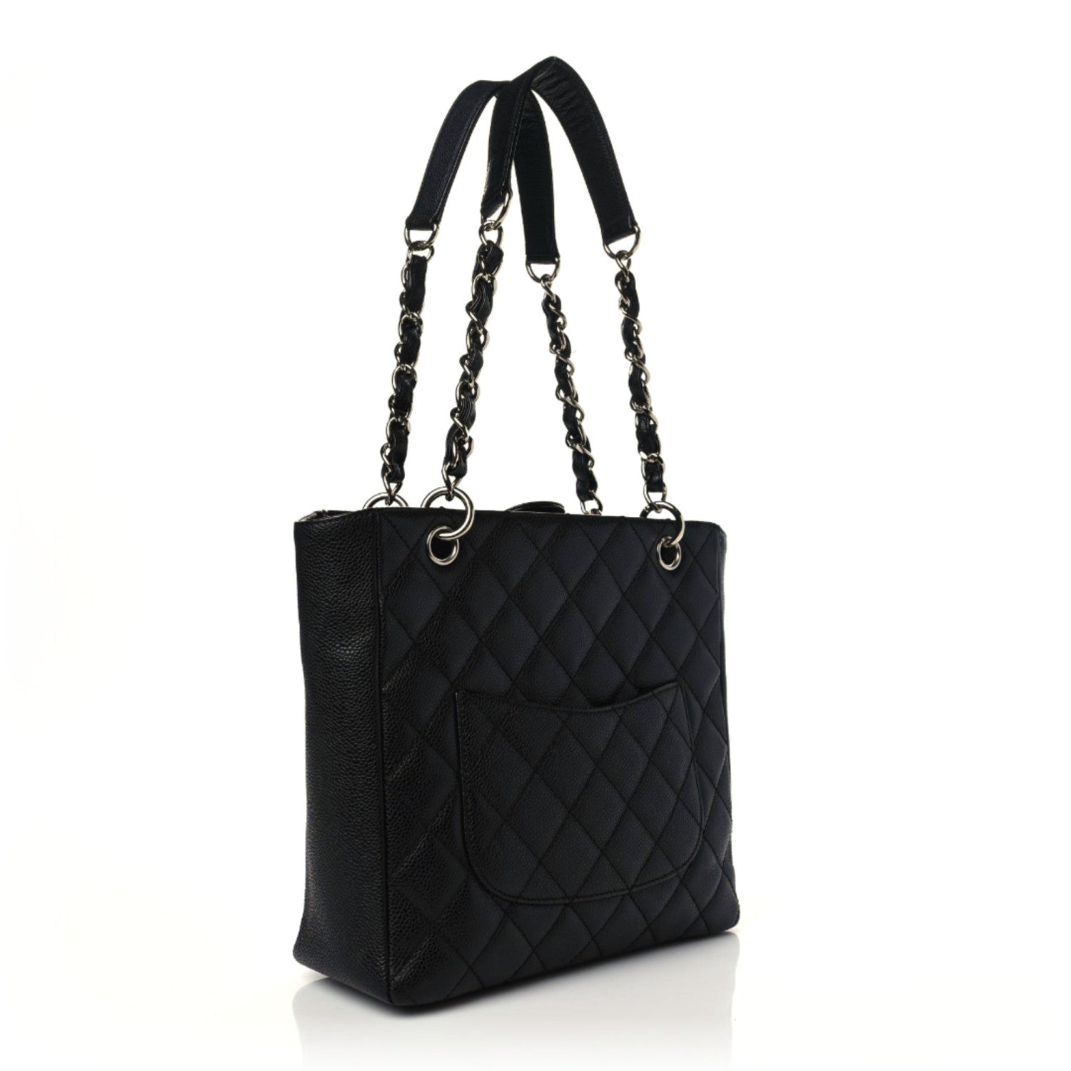 Chanel Caviar Quilted Petit Shopping Tote PST Black 4 of 10