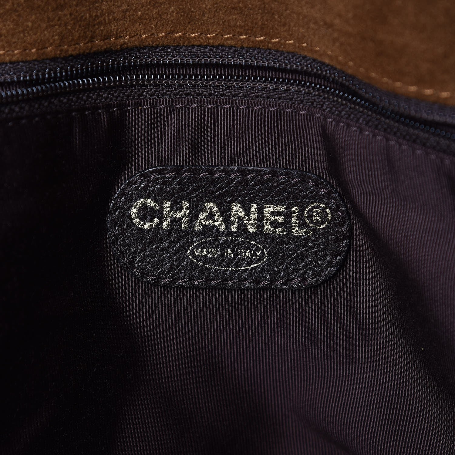 Chanel Suede CC Shoulder Bag Brown 6 of 7