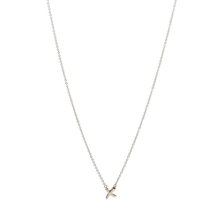 Tiffany 18K Yellow Gold Mini Paloma Picasso Graffiti X Pendant Necklace 1 of 5