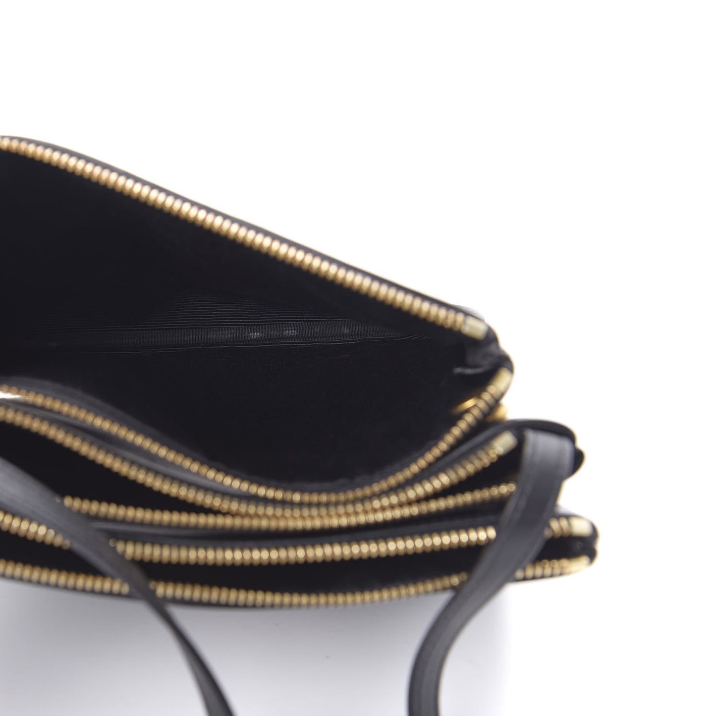 Lambskin Small Trio Crossbody Bag Black