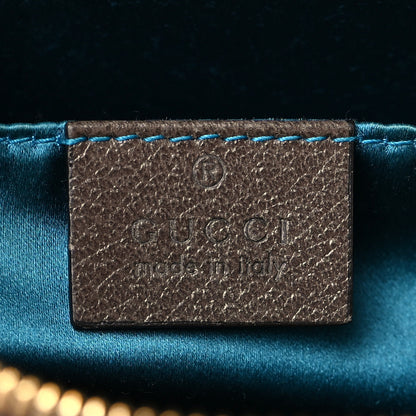 Gucci GG Supreme Monogram Textured Dollar Calfskin Web Small Ophidia Dome Shoulder Bag Beige Ebony New Acero 6 of 10