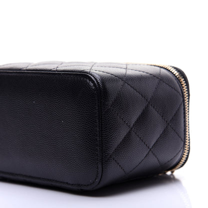 Chanel Caviar Quilted Small Vanity Case With Chain Black 7 of 12