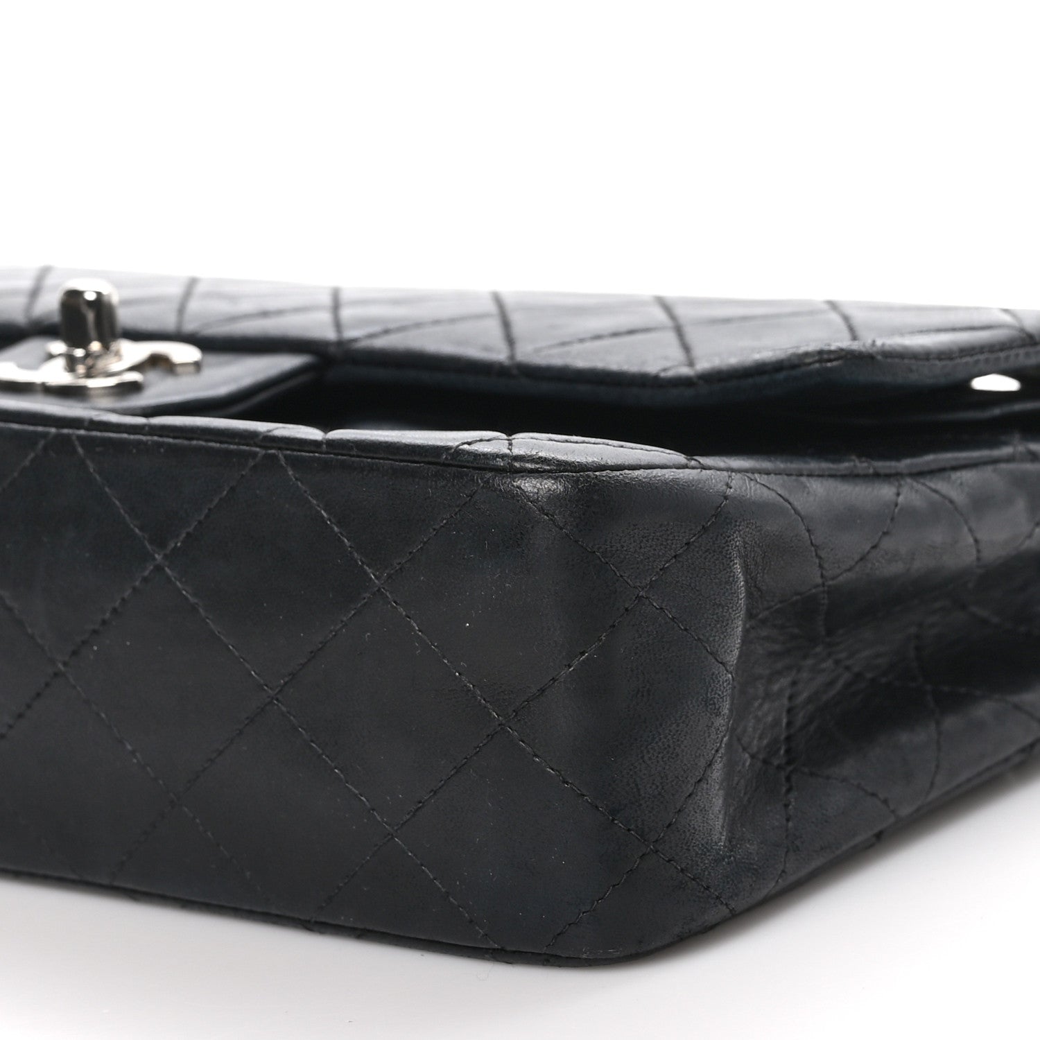 Chanel Lambskin Quilted Medium Double Flap Black 10 of 11