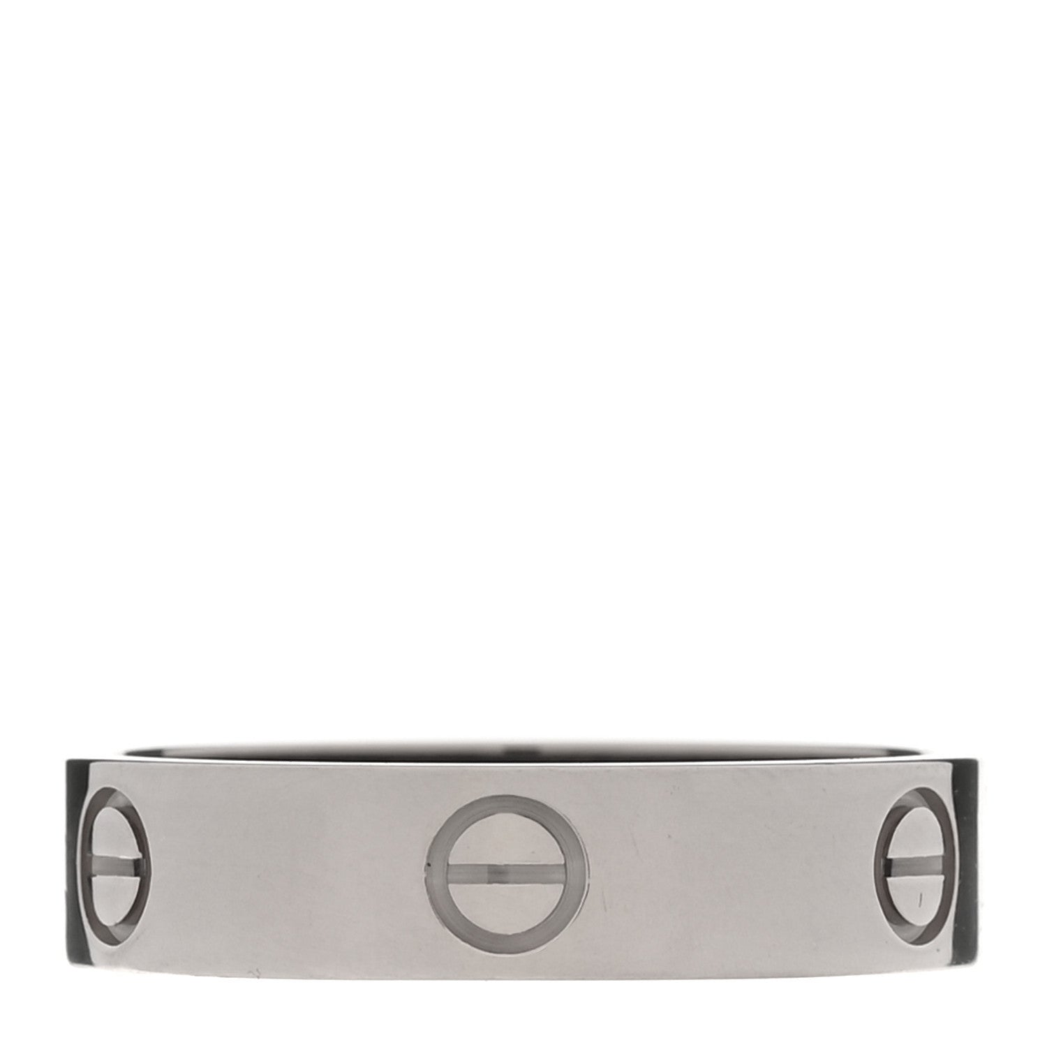 Cartier 18K White Gold 5.5mm LOVE Ring 66 11.5 3 of 5