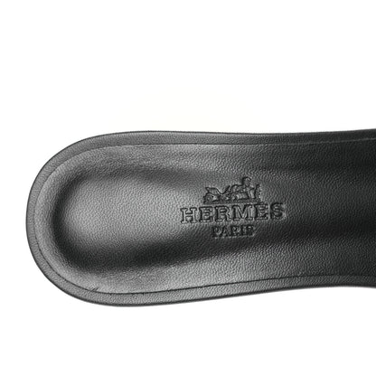Hermes Calfskin Dreamy Sandals 37 Black 7 of 9