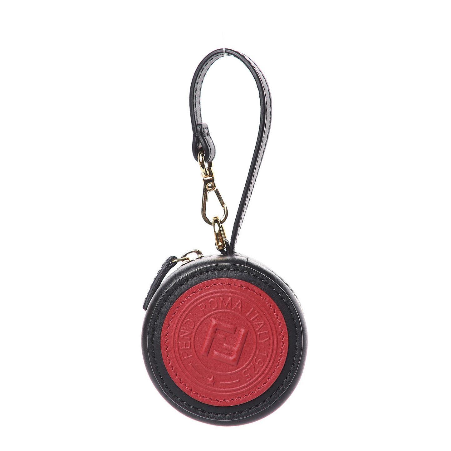 Vitello Century Nylon Bi-Color Stamp Patch Help Bag Charm Black Fragola