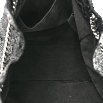 Chanel Snakeskin Accordion Tote Black 5 of 15