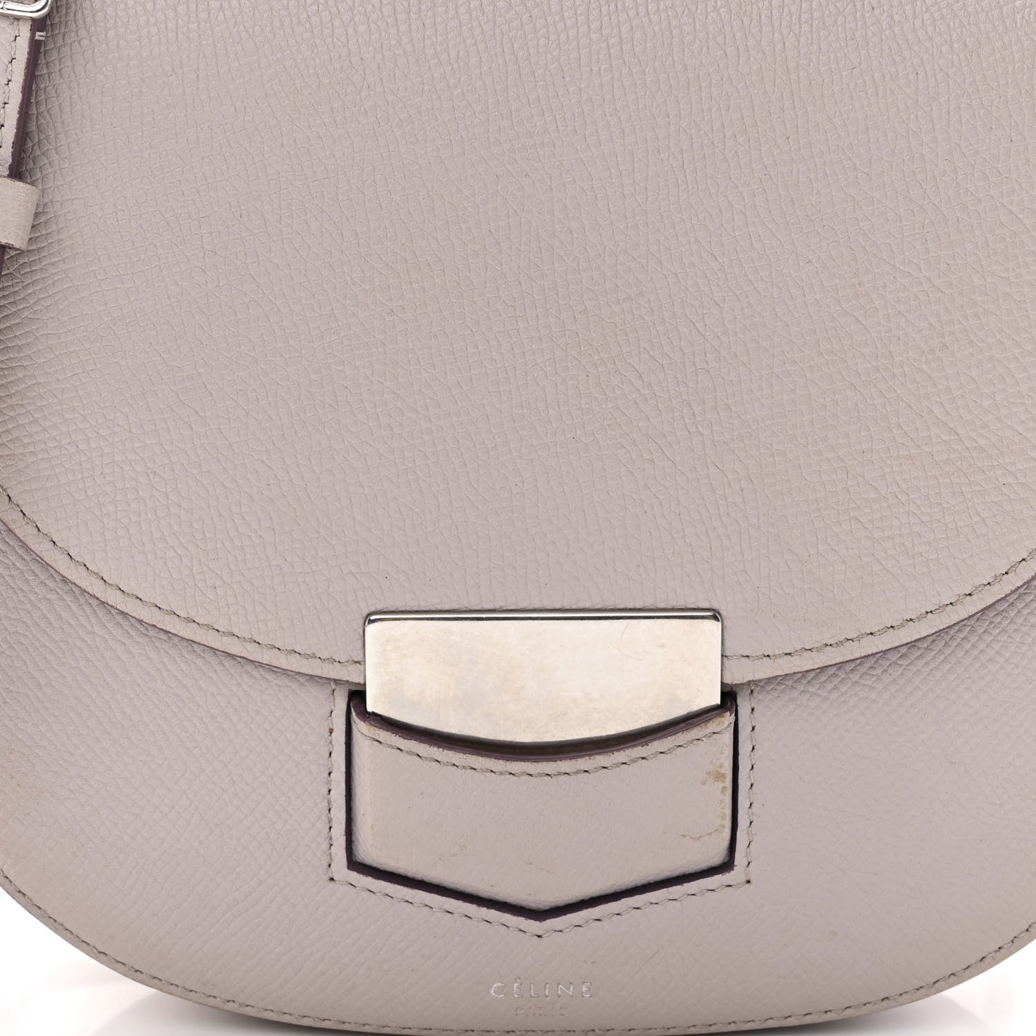 Celine Grained Calfskin Medium Trotteur Ballerina 8 of 14