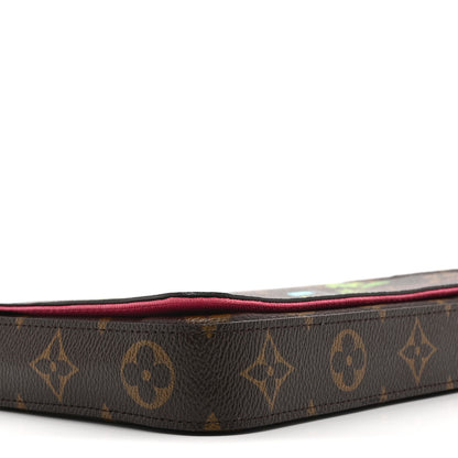 Louis Vuitton Monogram 2021 Christmas Animation Hollywood Pochette Felicie Chain Wallet Fuchsia 9 of 10