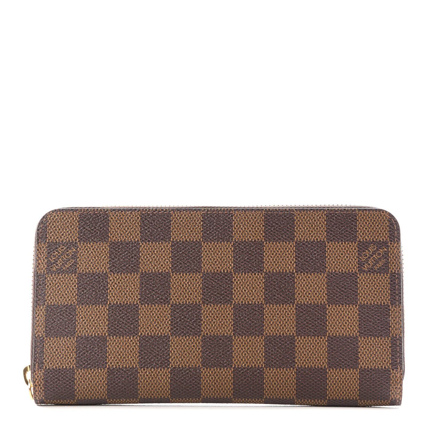 Damier Ebene Zippy Wallet Rose Ballerine