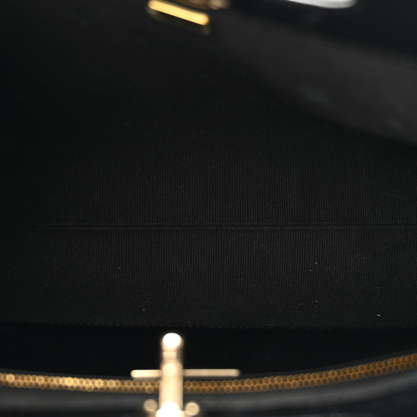 Shiny Lambskin Quilted 31 Shopping Bag Black