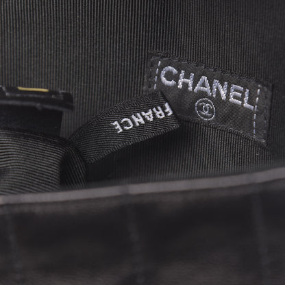 Chanel Lambskin Quilted Chocolate Bar Chain Belt Bag Clutch Black 7 of 13