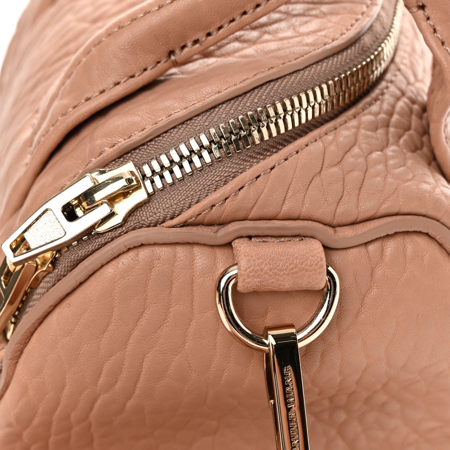 Pebbled Lambskin Mini Rockie Latte Gold Hardware
