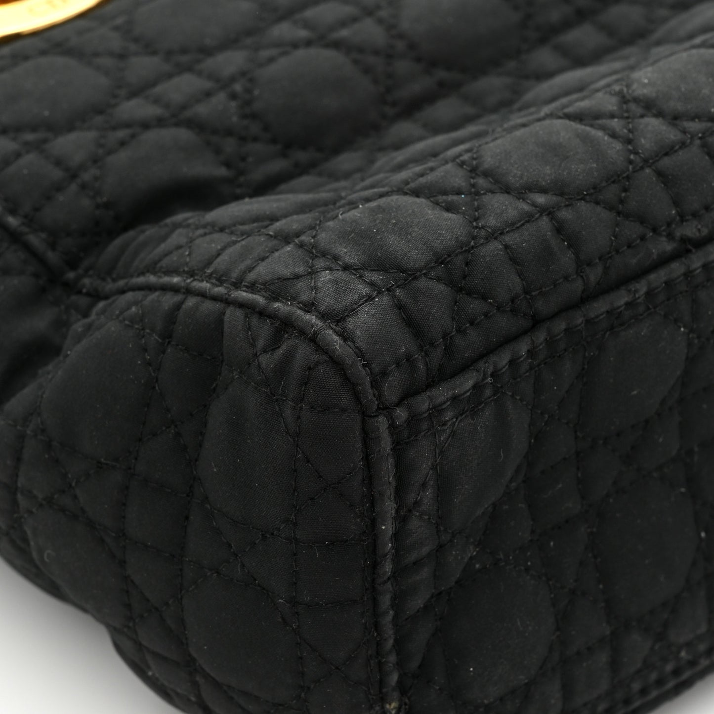 Nylon Cannage Mini Lady Dior Black