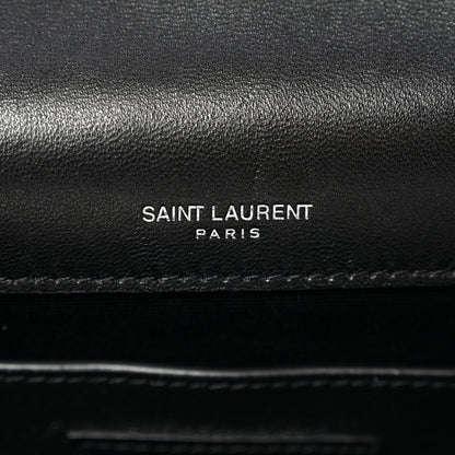 Saint Laurent Lambskin Quilted Kate Clutch Black 7 of 9