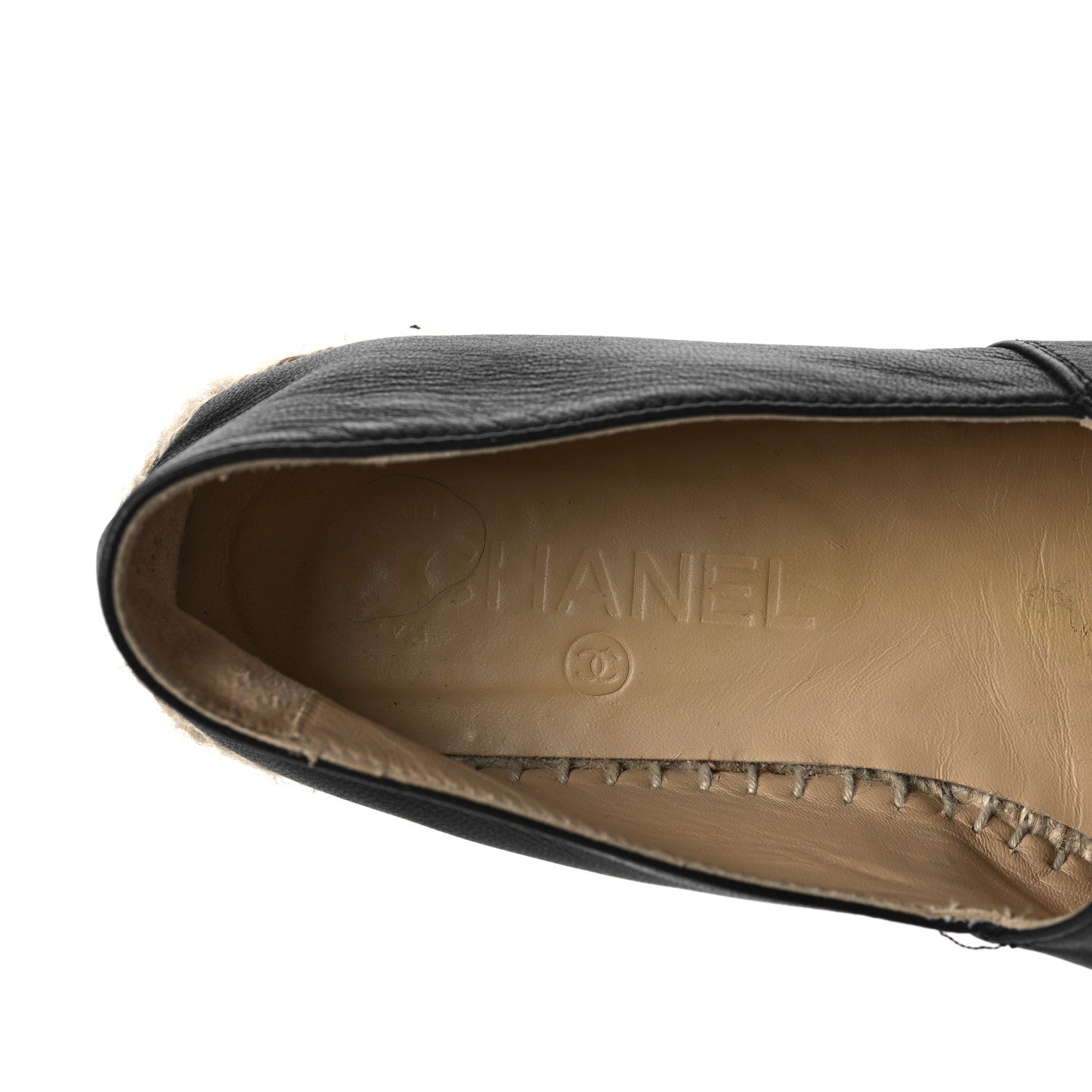 Chanel Lambskin CC Espadrilles 38 Black 8 of 9