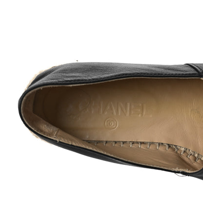 Chanel Lambskin CC Espadrilles 38 Black 8 of 9