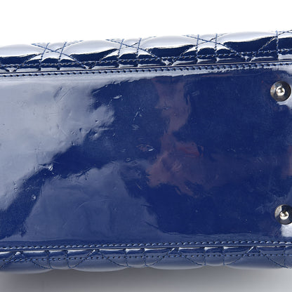 Christian Dior Patent Cannage Medium Lady Dior Blue 12 of 14
