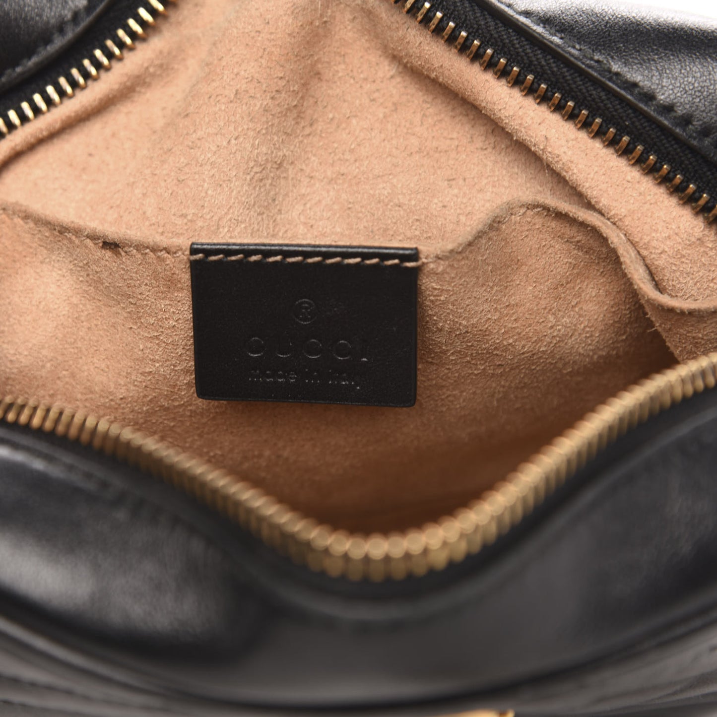 Calfskin Matelasse Mini GG Marmont Chain Shoulder Bag Black