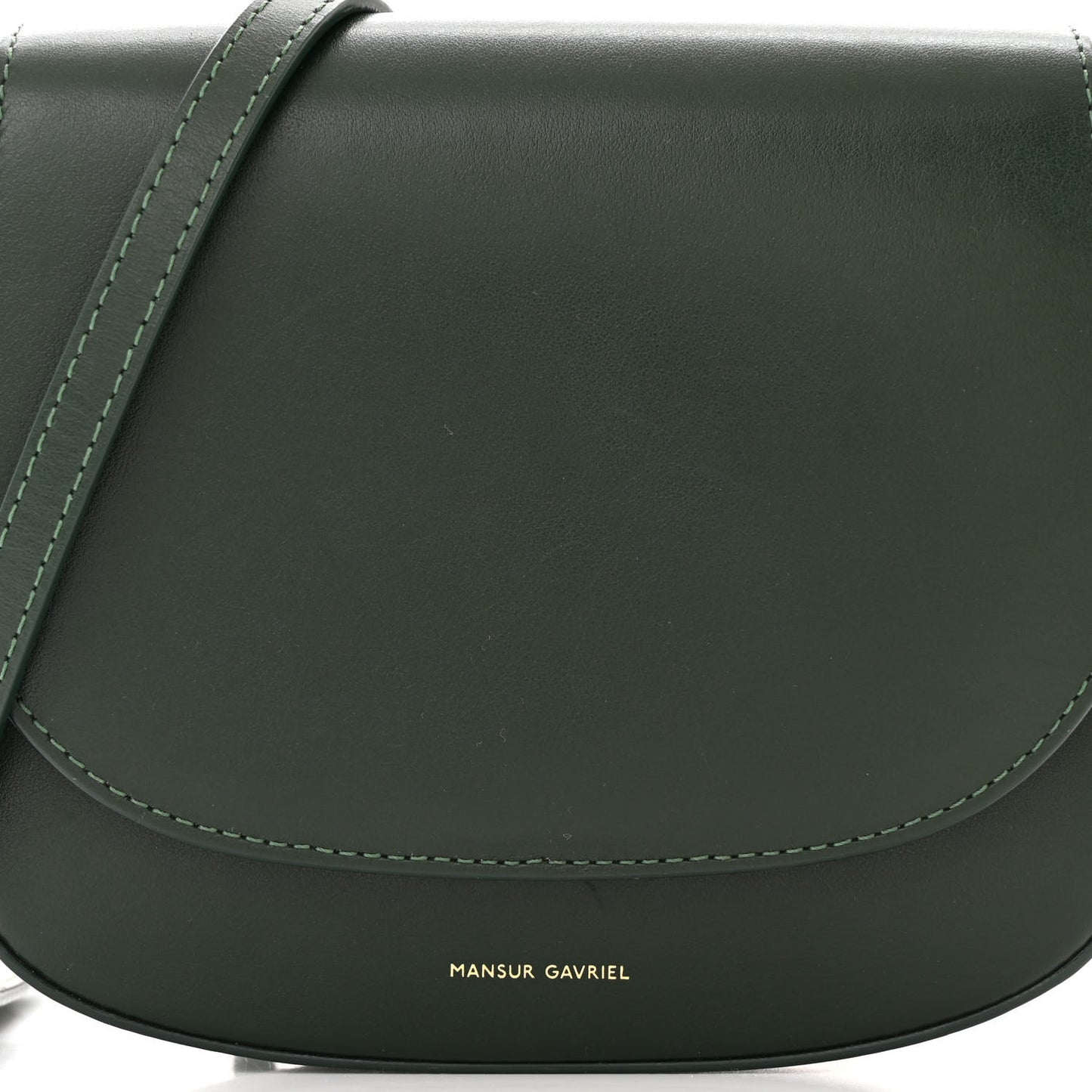 Calfskin Mini Flap Crossbody Bag Moss