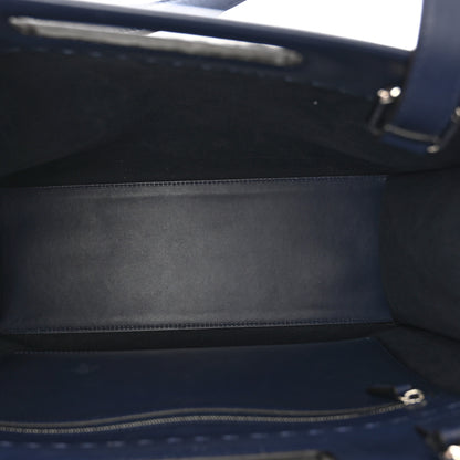 Fendi Vitello King Logo Embossed Shopping Tote Blueberry 6 of 11