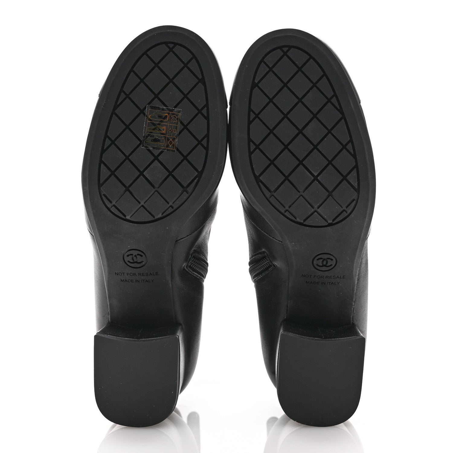 Chanel Stretch Lambskin Cap Toe CC Short Boots 37 Black 6 of 10