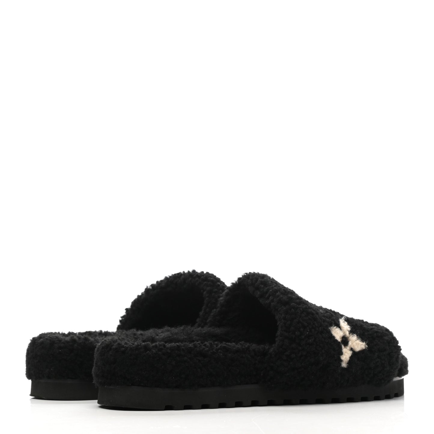 Shearling Paseo Flat Comfort Mule 41 Black