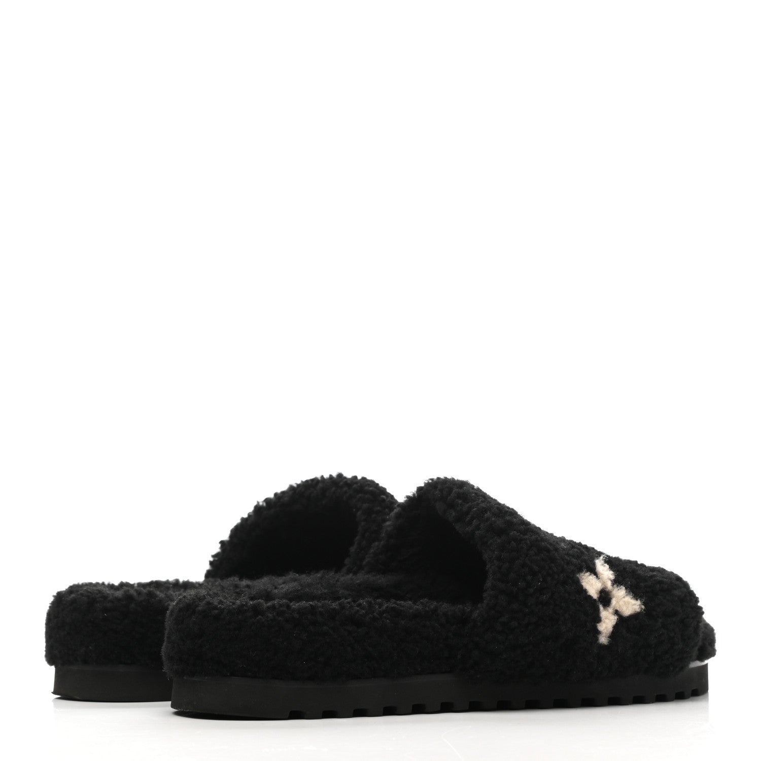 Louis Vuitton Shearling Paseo Flat Comfort Mule 41 Black 4 of 12