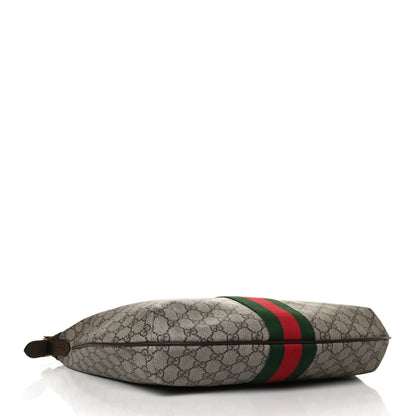 Gucci GG Supreme Monogram Web Ophidia Half Moon Hobo Brown 4 of 15