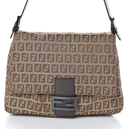 Fendi Zucchino Mama Baguette Dark Brown 8 of 10